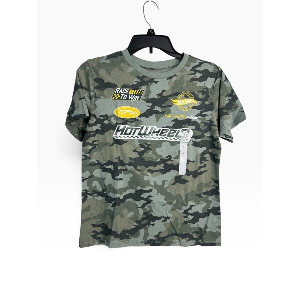 Hot Wheels Camo Turbo T-Shirt Boys Size L
